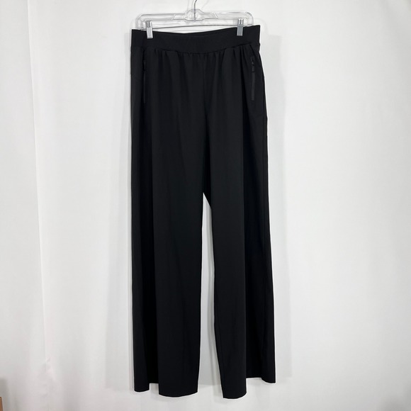 rae mode Pants - Rae Mode Womens XL Black Wide Leg Athletic Pants High Rise Zipper Pockets P6255